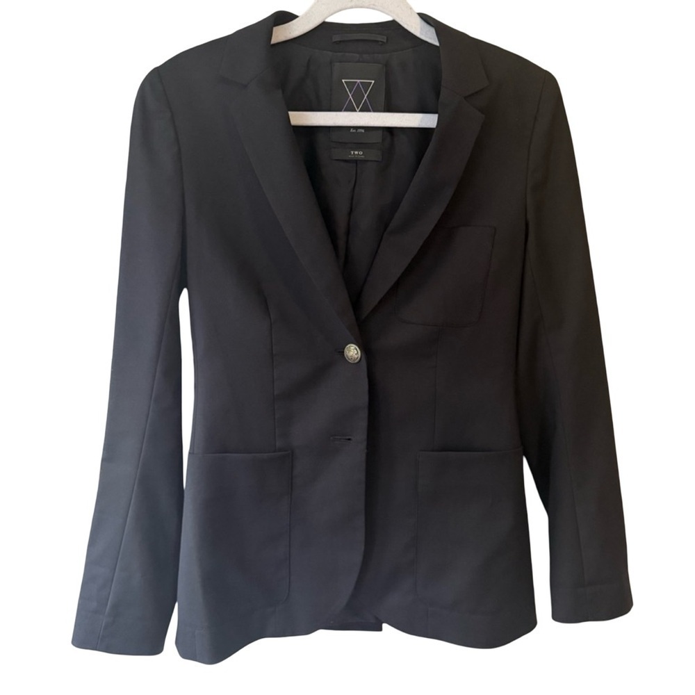 Talula Black Suit Jacket with Structured Silhouette Women’s 2 Business Office - Picture 2 of 16